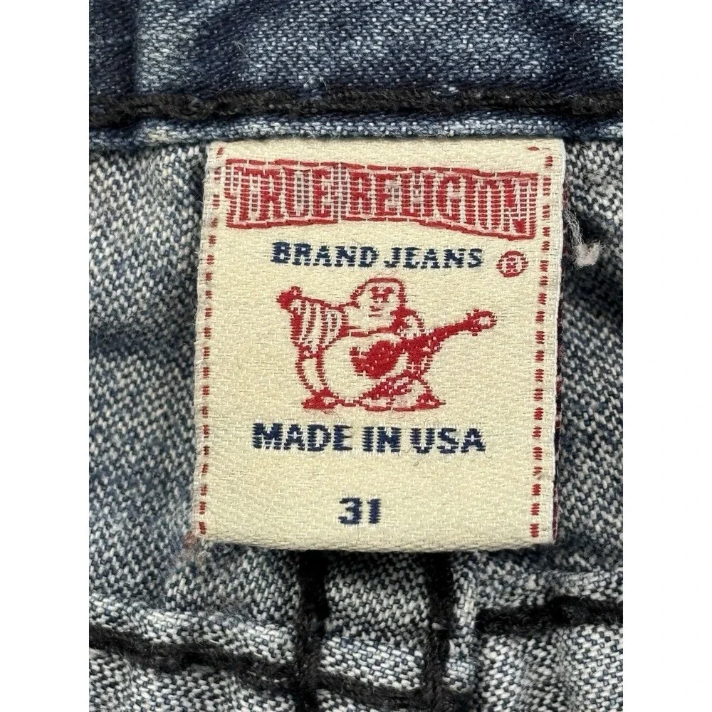 True Religion Ricky Super T Jeans USA Made Vintage Y2K Flap Pockets 31